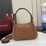 Gucci Jackie 1961 Medium Bag Brown Grainy Leather - 27.5x19x4cm - 5