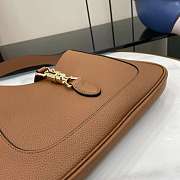 Gucci Jackie 1961 Medium Bag Brown Grainy Leather - 27.5x19x4cm - 2
