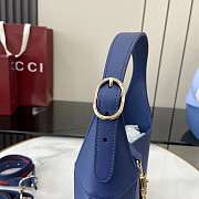 Gucci Jackie 1961 Medium Bag Blue Leather - 27.5x19x4cm - 3