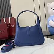 Gucci Jackie 1961 Medium Bag Blue Leather - 27.5x19x4cm - 2