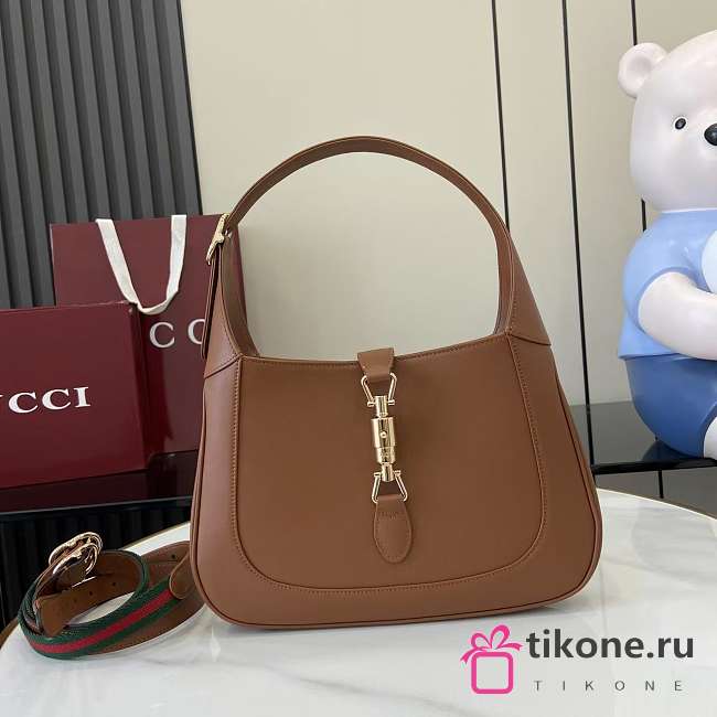 Gucci Jackie 1961 Medium Bag Brown Leather - 27.5x19x4cm - 1