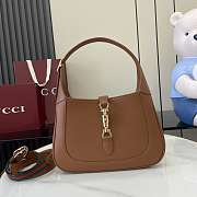 Gucci Jackie 1961 Medium Bag Brown Leather - 27.5x19x4cm - 1
