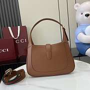 Gucci Jackie 1961 Medium Bag Brown Leather - 27.5x19x4cm - 6