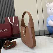 Gucci Jackie 1961 Medium Bag Brown Leather - 27.5x19x4cm - 4