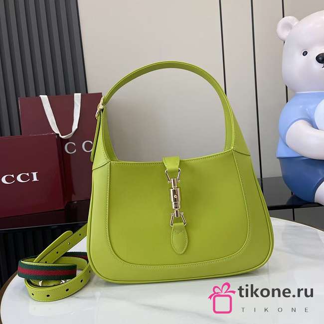 Gucci Jackie 1961 Medium Bag Green Leather - 27.5x19x4cm - 1
