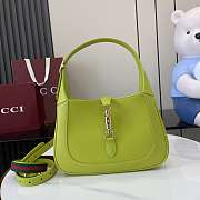 Gucci Jackie 1961 Medium Bag Green Leather - 27.5x19x4cm - 2