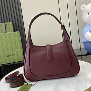 Gucci Jackie 1961 Medium Bag Rosso Ancora Red Grainy Leather - 27.5x19x4cm - 6