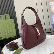 Gucci Jackie 1961 Medium Bag Rosso Ancora Red Grainy Leather - 27.5x19x4cm - 3