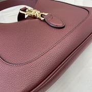 Gucci Jackie 1961 Medium Bag Rosso Ancora Red Grainy Leather - 27.5x19x4cm - 2