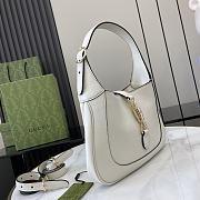 Gucci Jackie 1961 Medium Bag White Grainy Leather - 27.5x19x4cm - 2