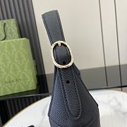 Gucci Jackie 1961 Medium Bag Black Grainy Leather - 27.5x19x4cm - 6