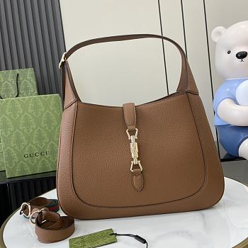 Gucci Jackie 1961 Large Bag Brown Grainy Leather - 40x38x10cm