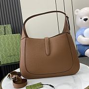 Gucci Jackie 1961 Large Bag Brown Grainy Leather - 40x38x10cm - 3