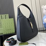 Gucci Jackie 1961 Large Bag Black Grainy Leather - 40x38x10cm - 3