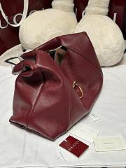Gucci Softbit Maxi Shoulder Bag Rosso Ancora Red Grainy Leather - 46x26x16cm - 6