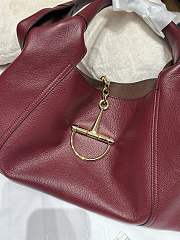 Gucci Softbit Maxi Shoulder Bag Rosso Ancora Red Grainy Leather - 46x26x16cm - 2