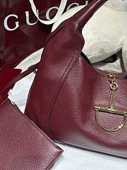 Gucci Softbit Maxi Shoulder Bag Rosso Ancora Red Grainy Leather - 46x26x16cm - 3