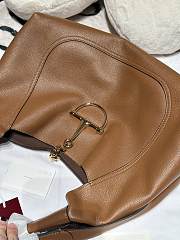 Gucci Softbit Maxi Shoulder Bag Brown Grainy Leather - 46x26x16cm - 6