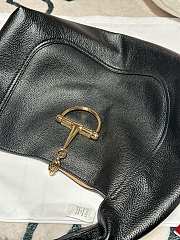 Gucci Softbit Maxi Shoulder Bag Black Grainy Leather - 46x26x16cm - 5