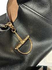 Gucci Softbit Maxi Shoulder Bag Black Grainy Leather - 46x26x16cm - 2