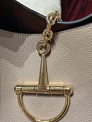 Gucci Softbit Maxi Shoulder Bag Taupe Grainy Leather - 46x26x16cm - 6