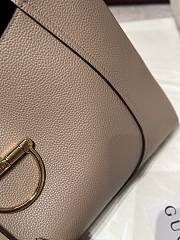 Gucci Softbit Maxi Shoulder Bag Taupe Grainy Leather - 46x26x16cm - 3