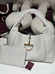 Gucci Softbit Maxi Shoulder Bag White Grainy Leather - 46x26x16cm - 1