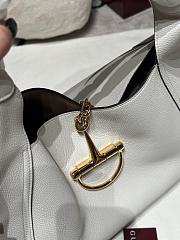 Gucci Softbit Maxi Shoulder Bag White Grainy Leather - 46x26x16cm - 6