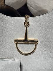 Gucci Softbit Maxi Shoulder Bag White Grainy Leather - 46x26x16cm - 4