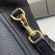 Gucci Softbit Medium Top Handbag Black Grainy Leather - 27.5x21x16cm - 2