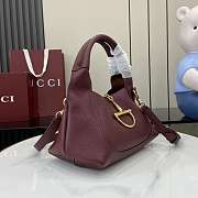 Gucci Softbit Medium Top Handbag Rosso Ancora Red Grainy Leather - 27.5x21x16cm - 6