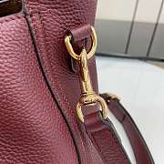 Gucci Softbit Medium Top Handbag Rosso Ancora Red Grainy Leather - 27.5x21x16cm - 5