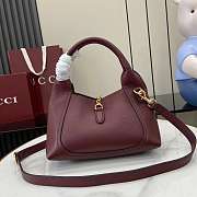 Gucci Softbit Medium Top Handbag Rosso Ancora Red Grainy Leather - 27.5x21x16cm - 2