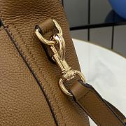 Gucci Softbit Medium Top Handbag Brown Grainy Leather - 27.5x21x16cm - 3