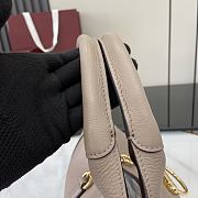 Gucci Softbit Medium Top Handbag Taupe Grainy Leather - 27.5x21x16cm - 6