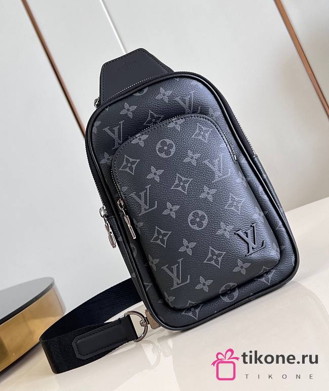 LV Avenue Slingbag PM Monogram Eclipse Canvas M47137 - 16x33x5.7cm - 1