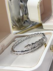 Bvlgari White Gold Serpenti Viper Bracelet with Diamonds 351844 - 1
