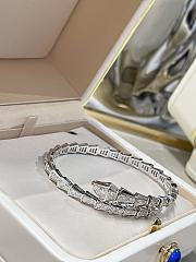 Bvlgari White Gold Serpenti Viper Bracelet with Diamonds 351844 - 5