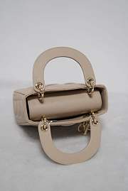 Mini Lady Dior Bag Beige Cannage Lambskin - 17x15x7cm - 3