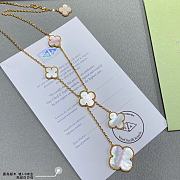 VCA Magic Alhambra Necklace 6 Motifs 18K Yellow Gold Mother-of-pearl  - 1
