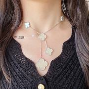 VCA Magic Alhambra Necklace 6 Motifs 18K Yellow Gold Mother-of-pearl  - 3