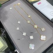 VCA Magic Alhambra Necklace 6 Motifs 18K Yellow Gold Mother-of-pearl  - 2