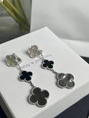 VCA Magic Alhambra Earrings 3 Motifs 18K Yellow Gold Mother-of-pearl Onyx - 3