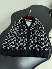 Gucci Reversible GG Wool Jacquard Cardigan in Black and White - 6