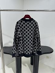 Gucci Reversible GG Wool Jacquard Cardigan in Black and White - 5