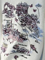 Dior Souvenir Embroidered Sweater White Multicolor Cashmere Knit - 2