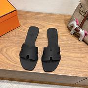 Hermes Oran Sandals Rubber Black - 3