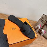 Hermes Oran Sandals Rubber Black - 4