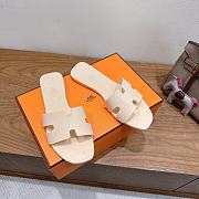 Hermes Oran Sandals Rubber Beige - 6