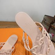 Hermes Island Sandals Rubber Beige - 6